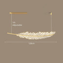 Axyaa Modern Feather LED Chandelier Acrylic Hanging Lamp Dimmable Interior Light Fixture