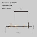 Axyaa Modern Long G9 Led Chandelier for Dining Room Kitchen Bar Pendant Lamp