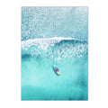 Axyaa Seaside Coconut Tree Canvas Painting: Nordic Beach Wall Art Print