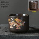 Axyaa Purple Sand Color-Changing Master Cup Set Longfeng Chengxiang Pair