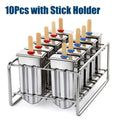 Axyaa Stainless Steel Popsicle Mold Rack & Ice Pop Maker Kit
