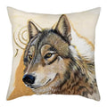 Wild Wolf Print Pillow Cases by Axyaa: Animal Cushion Cover for Home Sofa Decor