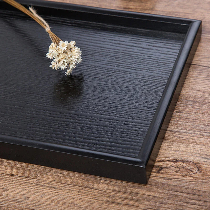 Axya Solid Wood Tray: Versatile Storage for Living Room Organization