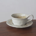 Axyaa Kiln Ceramics Latte Cups Set - Italian Style Coffee Mugs & Saucers