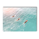 Nordic Beach Surfing Coconut Tree Poster Art Print Modern Home Decor by Axyaa