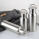 Axyaa Stainless Steel Sports Water Bottle - Leak-proof Wide Mouth for Cycling & Hiking