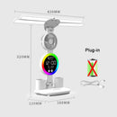 Axyaa Rechargeable LED Table Lamp with Fan, Clock Display - Reading and Study Light