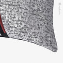Axyaa Silver Red Stitching Villa Pillow Set for Hotel Living & Bedroom Decor