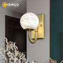 Axyaa Marble G9 Bulb Gold Ball Wall Sconces for Bedroom & Corridor Home Decor