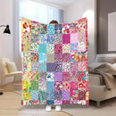 Axyaa Plaid Floral Flannel Blanket: Cozy Bedding for All Seasons
