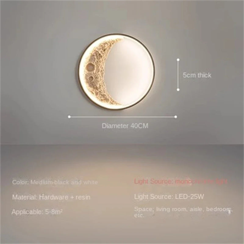 Axyaa Modern Moon LED Wall Light for Corridor & Bedroom Decoration