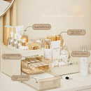 Axyaa Desktop Cosmetic Display Shelf Organizer with Drawer for Bedroom and Dorm