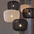 Axyaa French Fabric Apple Pendant Lamps - Cream Nordic Bar Lighting Fixtures