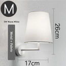 Axyaa Nordic Retro LED Wall Lamp, Classic Fabric Light for Bedroom, Living Room, Corridor