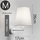 Nordic Retro LED Wall Lamp by Axyaa - Classic Fabric Light for Bedroom, Living Room & Corridor