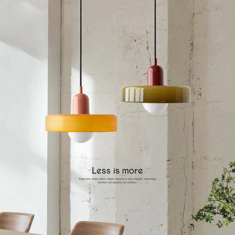 Axyaa Nordic Stained Glass Chandelier for Restaurant, Bedroom, and Bar