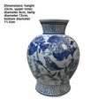 Axyaa Blue & White Porcelain Flowers Vase Flowers Arrangement Hydroponic Dried Flower Vase