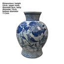 Axyaa Blue & White Porcelain Flowers Vase Flowers Arrangement Hydroponic Dried Flower Vase