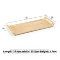 Axyaa Wood Grain Plastic Tray, Rectangular Hot Pot & Barbecue Plate