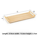 Axyaa Wood Grain Plastic Tray, Rectangular Hot Pot & Barbecue Plate