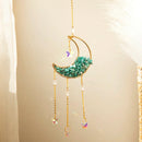Axyaa Crystal Sun Catcher Prism Ball Moon Rainbow Wind Chimes Home Garden Decoration