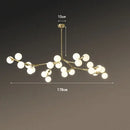 Axyaa Nordic Glass Balls Ceiling Chandelier - Scandinavian Style Pendant Lights for Living & Dining Rooms