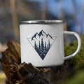 Axyaa Mountain Enamel Mug: Creative Camping Coffee Tea Cup for Hiking Gift