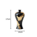 Axyaa Gold Foil Ceramic Vase for Flower Arrangement and Room Decor