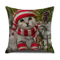 Axyaa Pug Pets Pattern Sofa Cushion Cover Home Decor Pillowcase Linen Cartoon