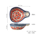 Axyaa Retro Floral Ceramic Dumpling Plate Set