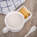 Axya White Ceramic Face Mug Cookie Holder Dim Sum Dessert Bowl Breakfast Cup