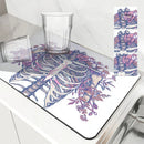 Axyaa Halloween Diatom Mud Kitchen Drain Pads Set for Tableware & Coffee Machine