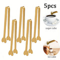 Axyaa Stainless Steel Heart Ice Clip - Coffee Shop & Home Snack Cube Clip