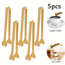 Axyaa Stainless Steel Heart Ice Clip - Coffee Shop & Home Snack Cube Clip