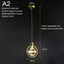 Axyaa Nordic Crystal LED Pendant Lamp for Home Decoration