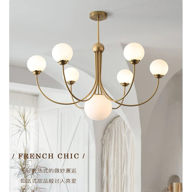 Axyaa Modern Living Room Chandelier, American & French Style, Simple & Fashionable Design