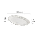 Axyaa Ceramic Fish Plate with Irregular Flower Edge - Molecular Tableware