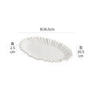Axyaa Ceramic Fish Plate with Irregular Flower Edge - Molecular Tableware