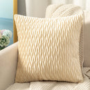 Axyaa 3D Geometric Velvet Pleated Cushion Cover for Home Decor