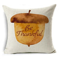 Axyaa Thanksgiving Pumpkin Ornaments Linen Throw Cushion Covers Home Decor