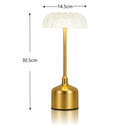 Axyaa Mushroom LED Table Lamp: 3 Colors Dimming, Rechargeable Night Light, Modern Design