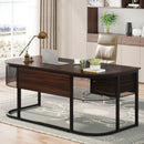 Axyaa 63-Inch Executive Desk with 4 Drawers: Business Furniture Workstation