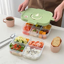 Axyaa Clear Compartment Lunch Box for Kids - Portable Sealed Bento Container