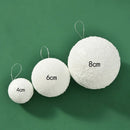 Axyaa White Foam Christmas Tree Snowball Ornaments