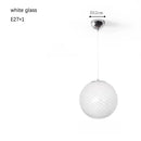 Axyaa Colorful LED Chandeliers Cream Glass Pendant Lights - Restaurant Hotel Home