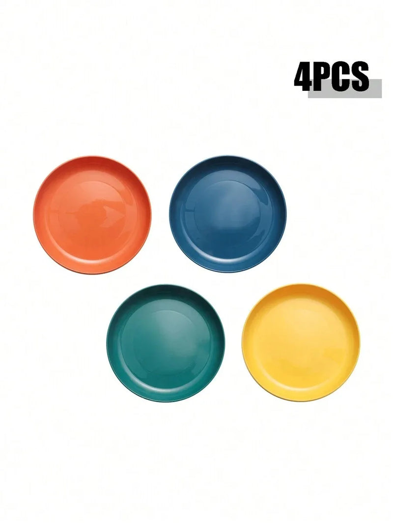 Axyaa Plastic Dinner & Dessert Plates, Reusable, Microwave & Dishwasher Safe