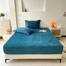 Axyaa Flannel Fitted Sheet, Soft Fleece Mattress Cover for Home & Hotel