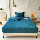 Axyaa Flannel Fitted Sheet, Cozy Winter Fleece Mattress Cover for Home and Hotel