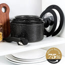 Axyaa Non-Stick Soup Pot Set with Removable Handle - 3 Pcs