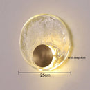 Axyaa Crystal Round Wall Lamp for Bedroom and Living Room Lighting